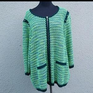 NWOT Micheal Simon Zip Front Cardigan